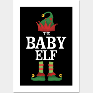 Baby Elf Matching Family Group Christmas Party Pajamas Posters and Art